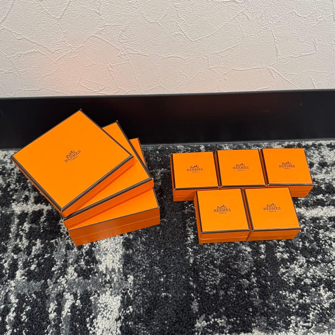 HERMES　エルメス　オレンジ　空箱　小物・アクセサリー入れ　8個セット