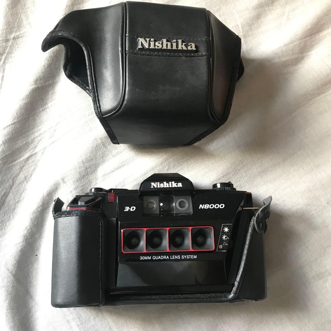 Nishika N8000 3Dフィルムカメラ　純正レザーケース付き
