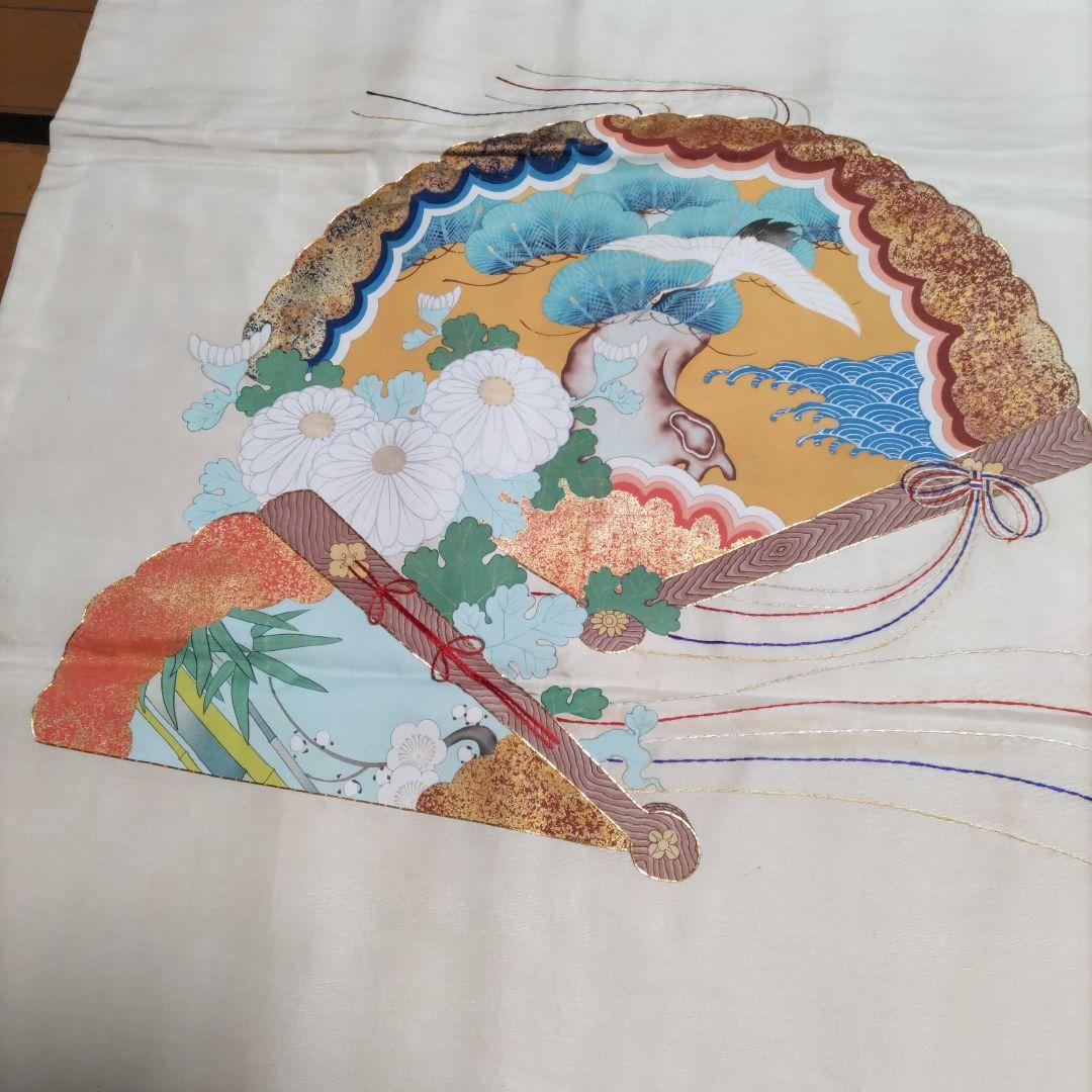 《塩瀬、金糸刺繍と家紋入高級袱紗》（アンティーク）大棚蔵出し、インテリア1831