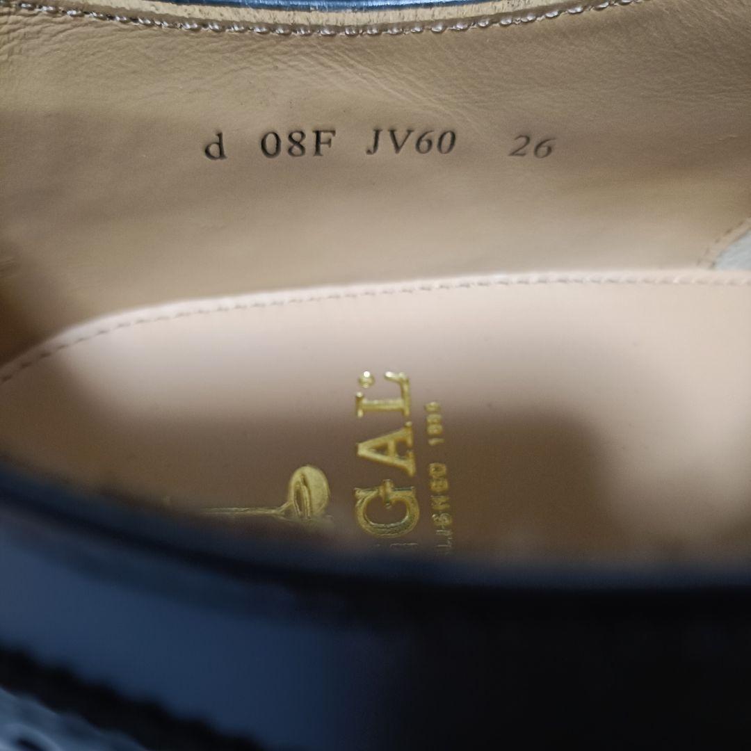 【新品未使用】リーガル ウィングチップ メダリオン 外羽根 ブラック 26EEE