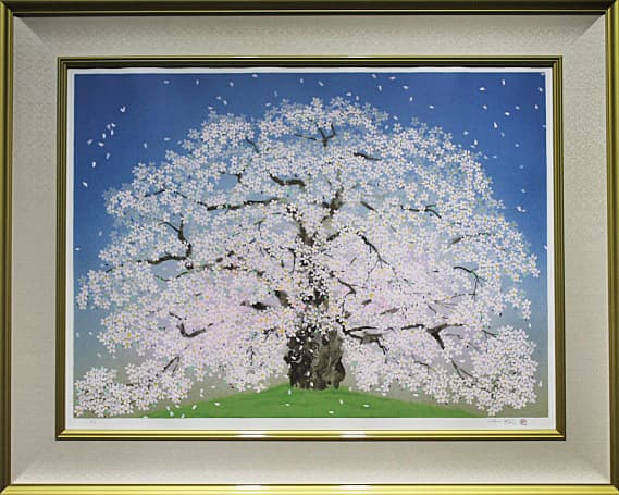 中島千波 【醍醐櫻】 2001年 シルクスクリーン