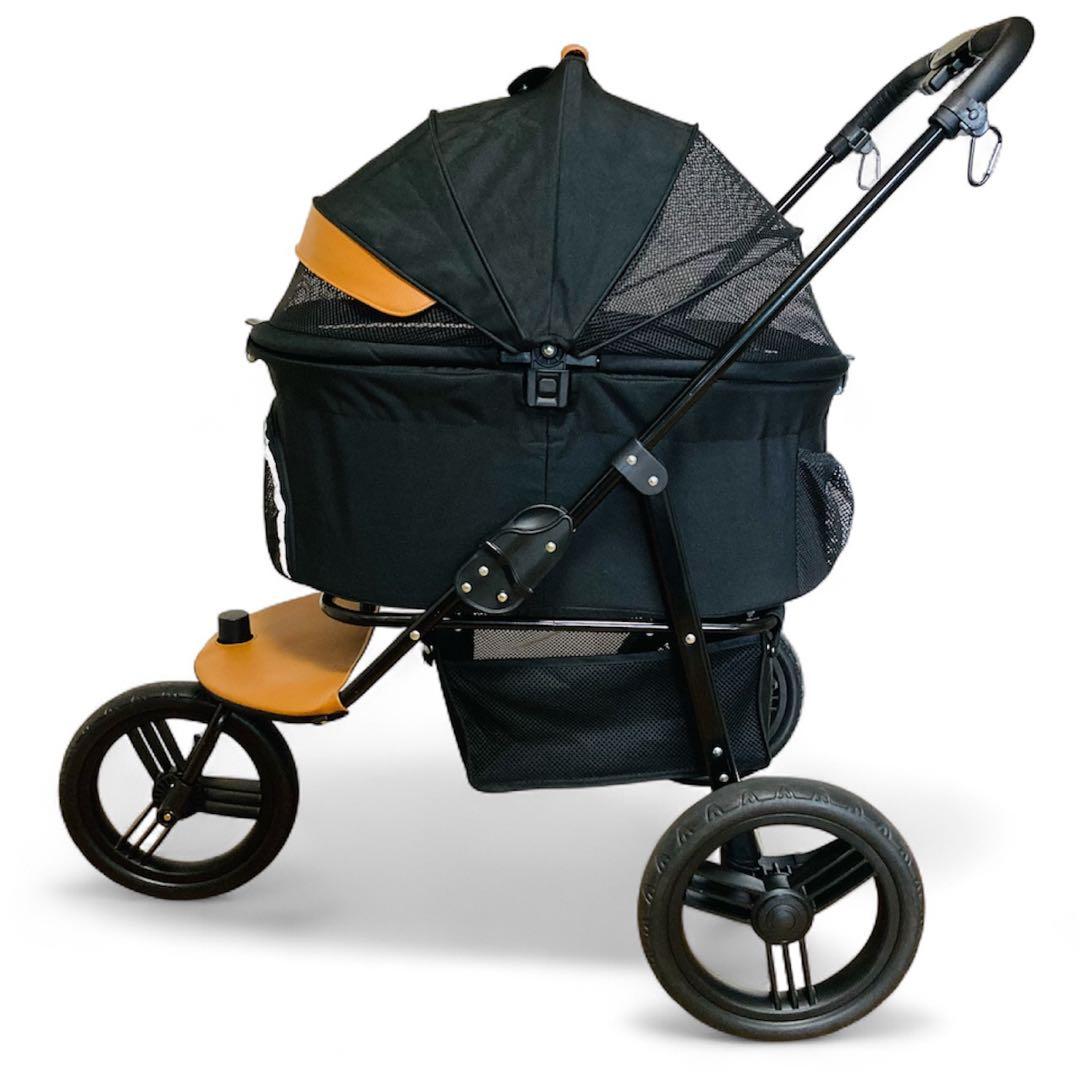 【美品】MEGANEKO ペットカート　3輪　コンパクト　分離式　折りたたみ