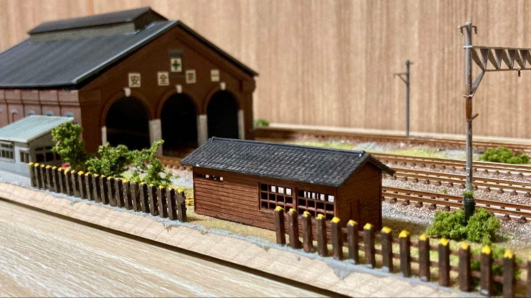 Nゲージ 鉄道模型ジオラマ 昭和のレンガ機関庫