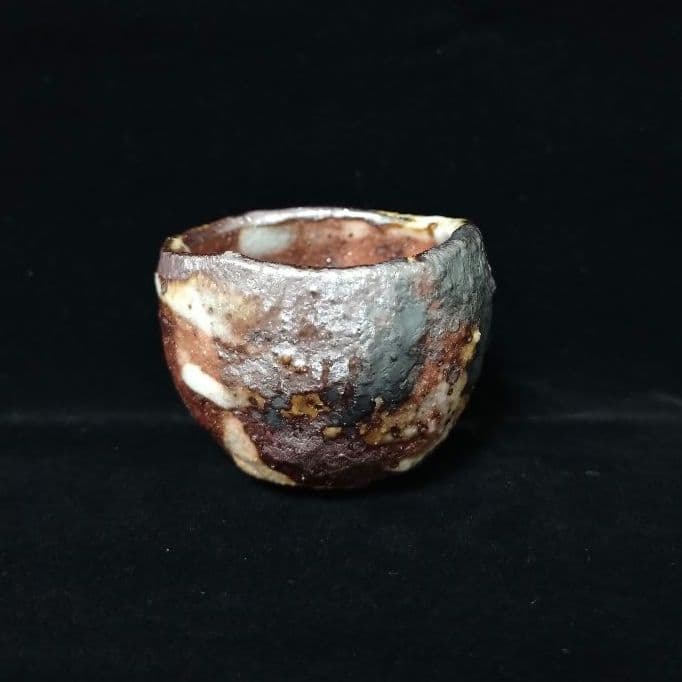 新作　樋口雅之　窯変鼠志野酒呑