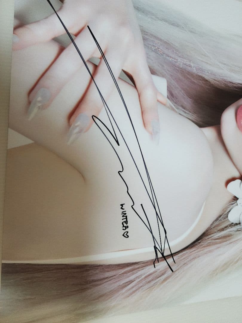 aespa ウィンター　直筆サイン入りポスター　espoir