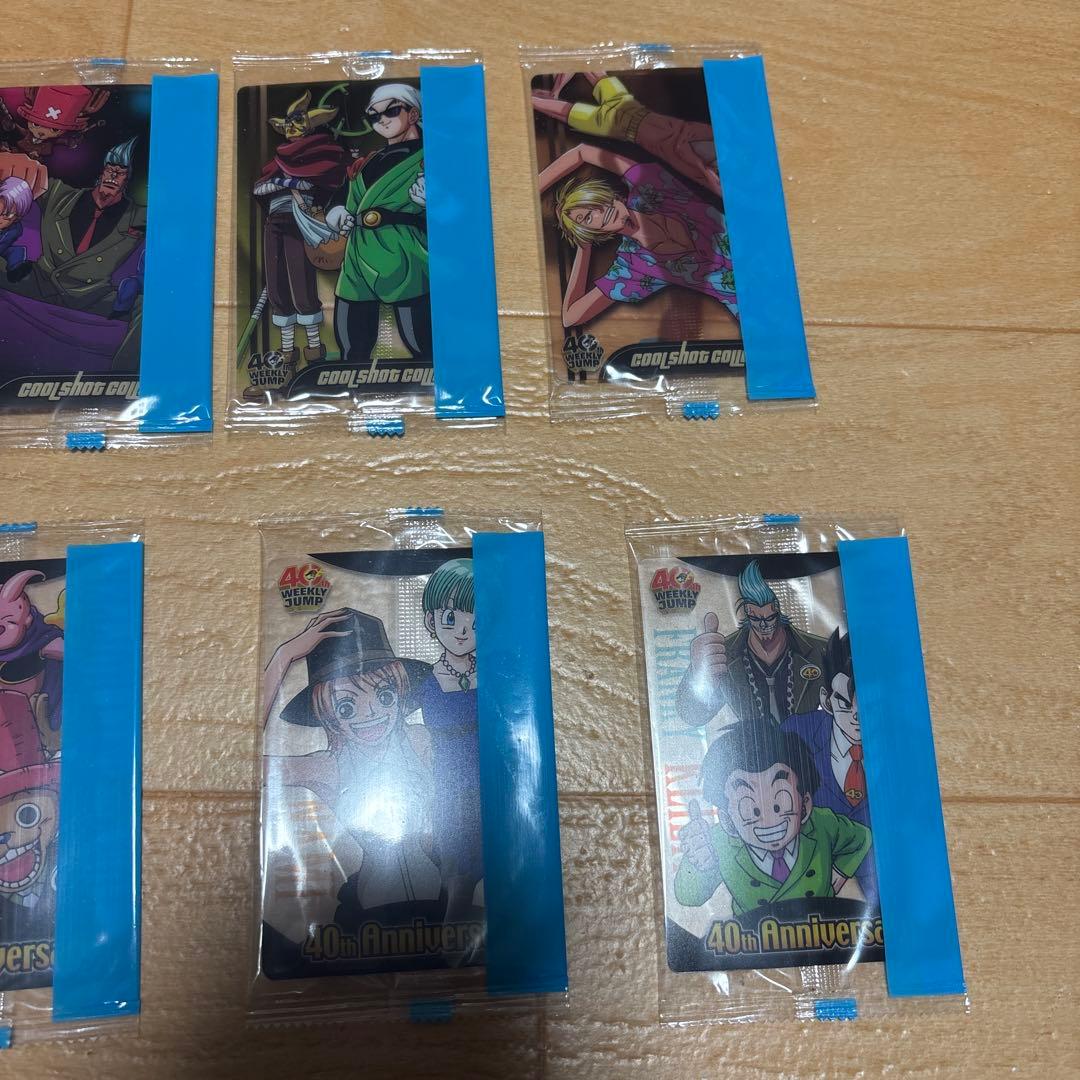ドラゴンボール×ワンピース ジャンプ40周年森永ウエハースカード 未開封18枚