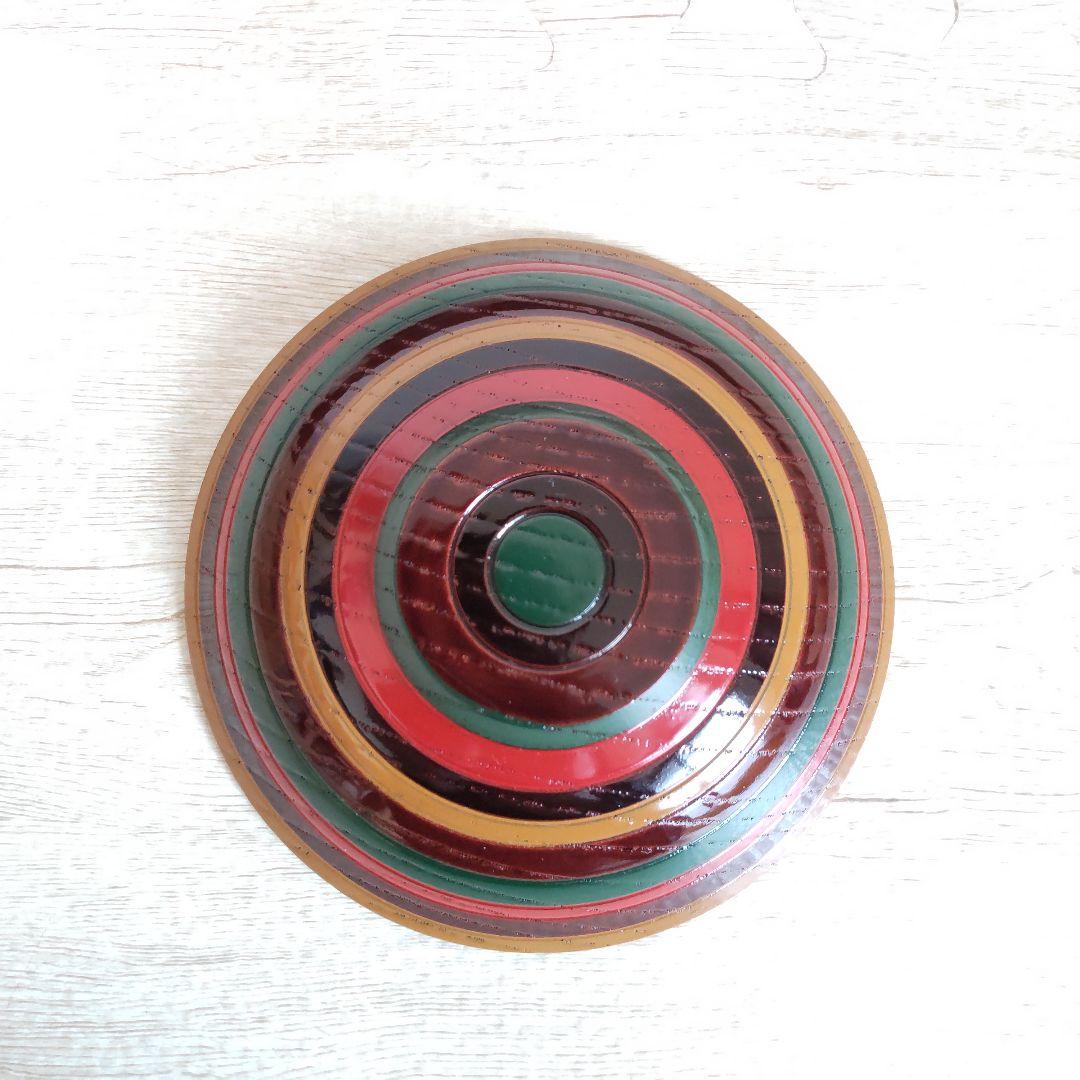 5枚組　目はじき　独楽塗　茶托