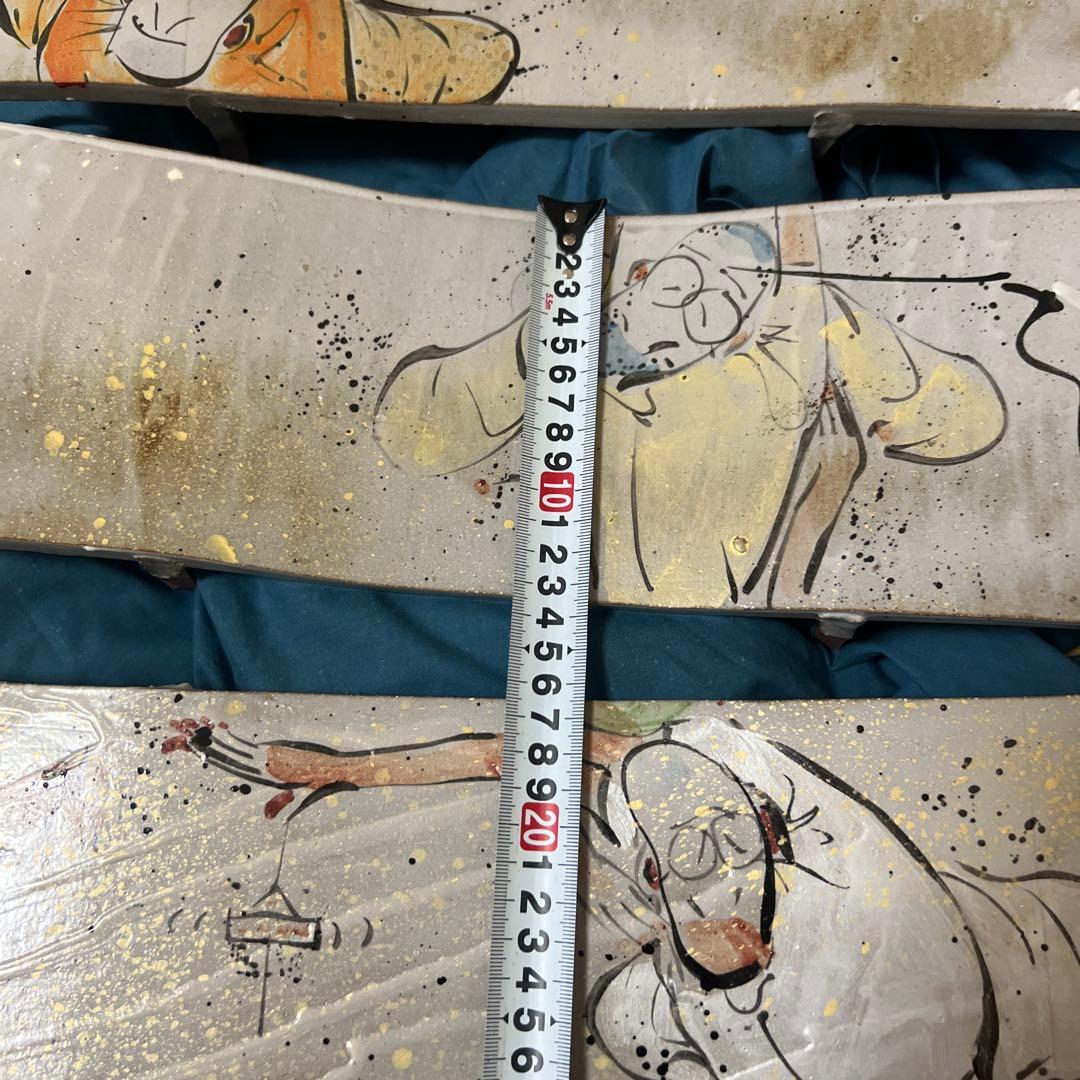 コレクション　未使用品　佐藤敏 お皿　九枚セット　本物保証品 供箱　共布