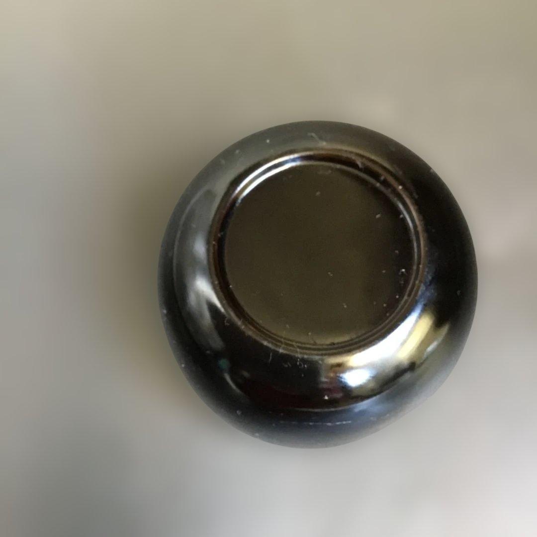 黒本漆塗り　木製　丸型棗　茶道　真塗