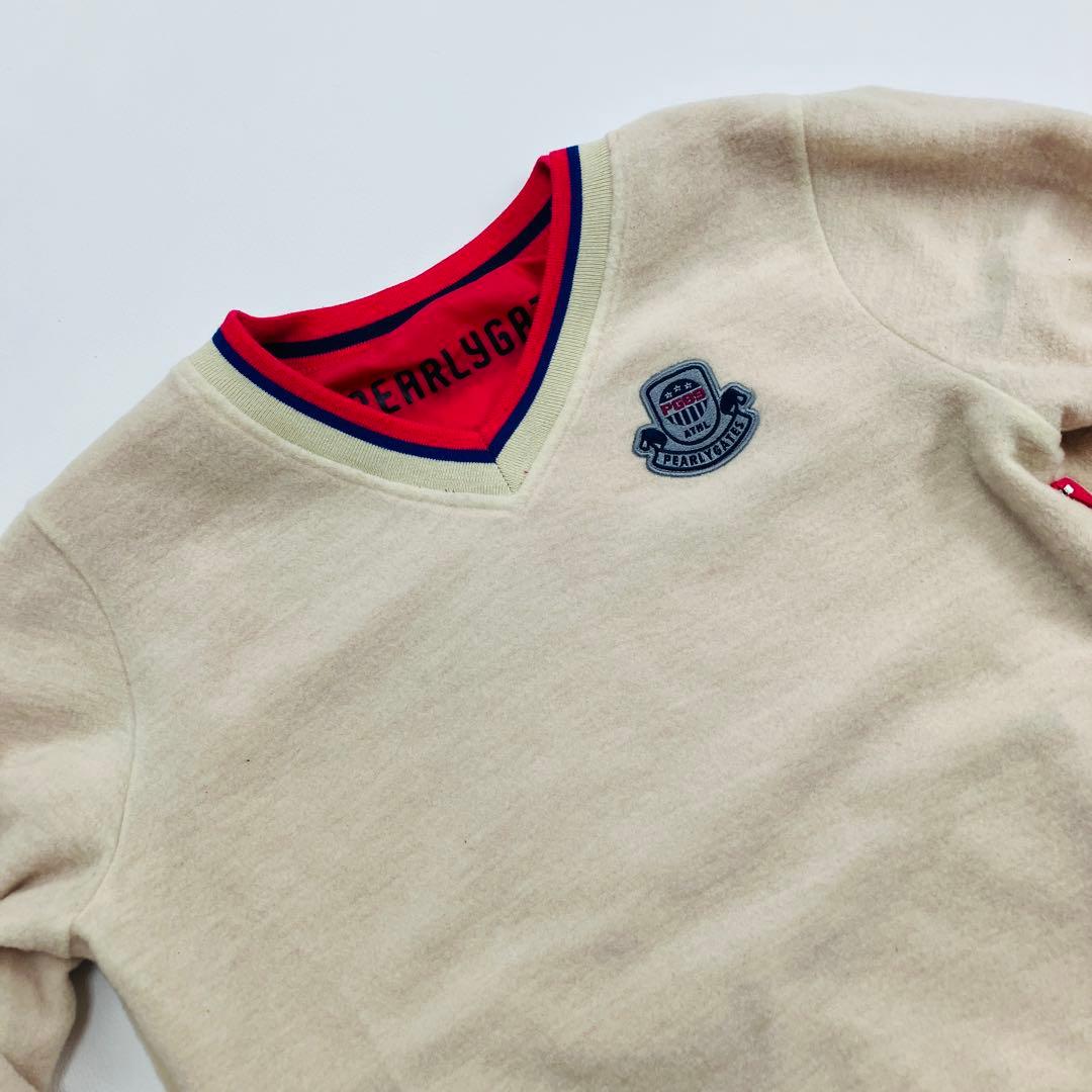 美品　PEARLYGATES スニード　裏起毛　リバーシブル　ゴルフ　ワッペン