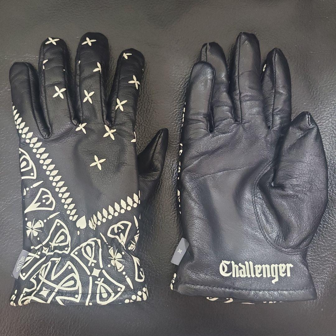 challengerチャレンジャー 手袋 ペイズリー グローブ L バンダナ