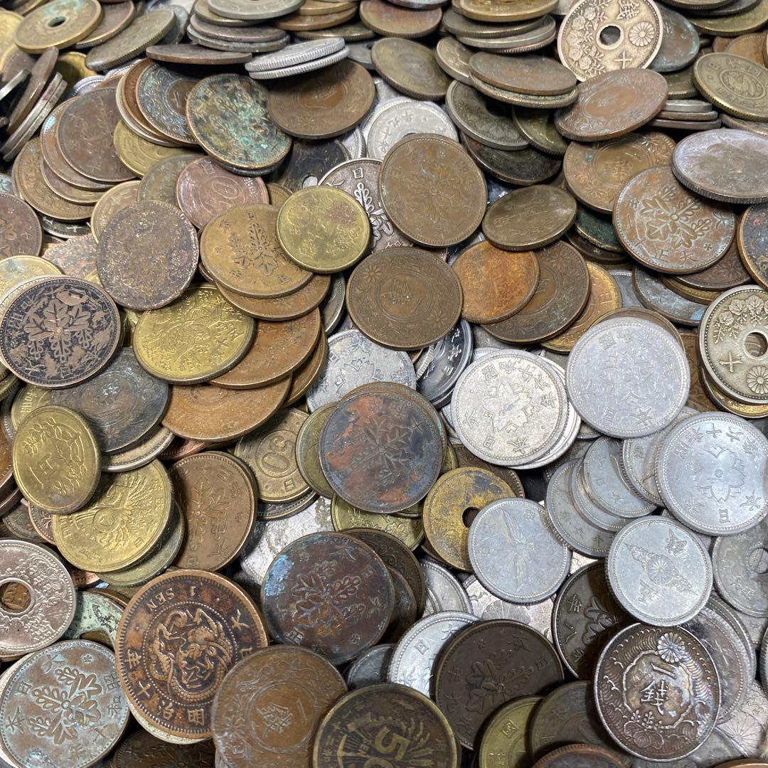 日本の古銭 明治 大正 昭和 レトロ まとめ売り 正味4.5kg NO.55