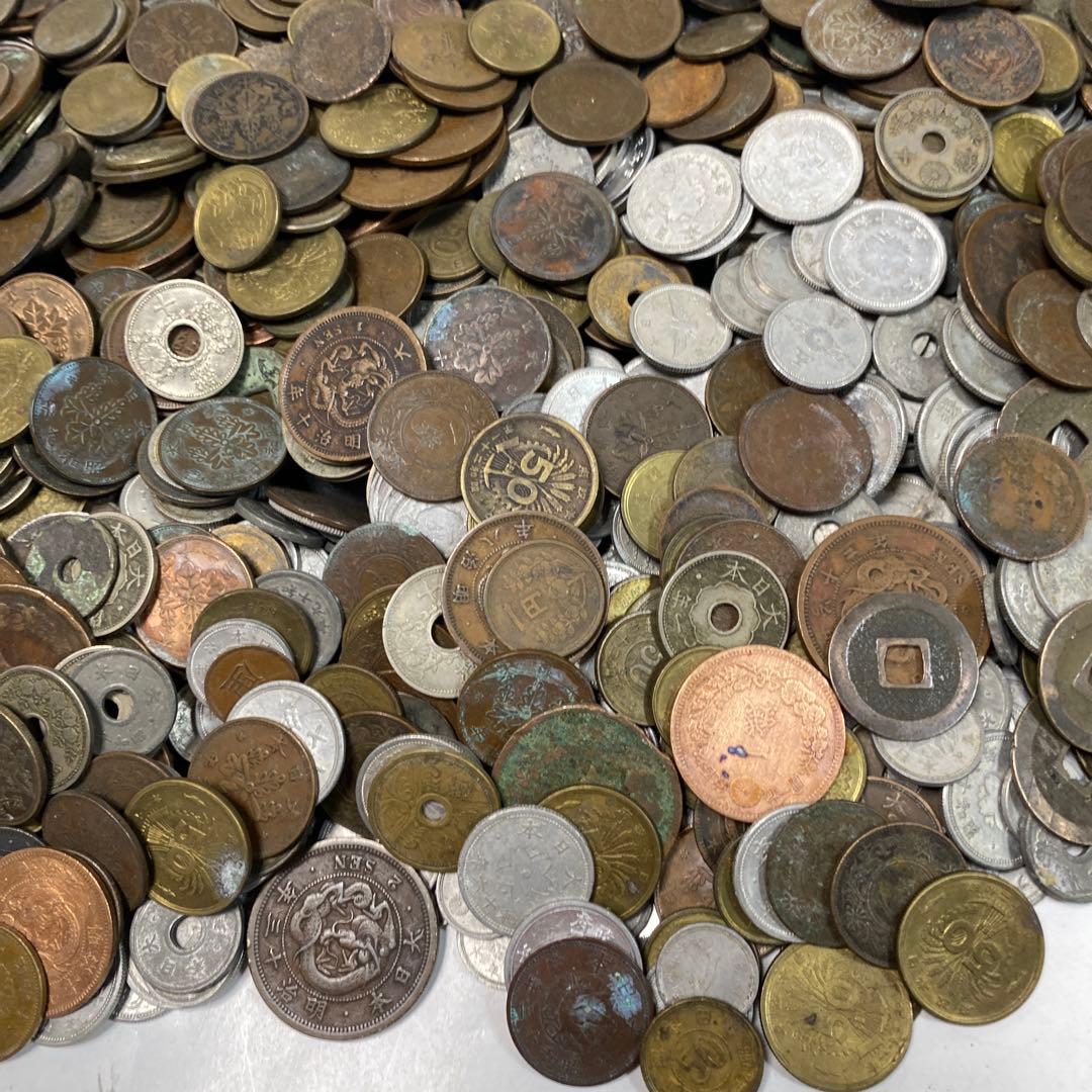 日本の古銭 明治 大正 昭和 レトロ まとめ売り 正味4.5kg NO.55