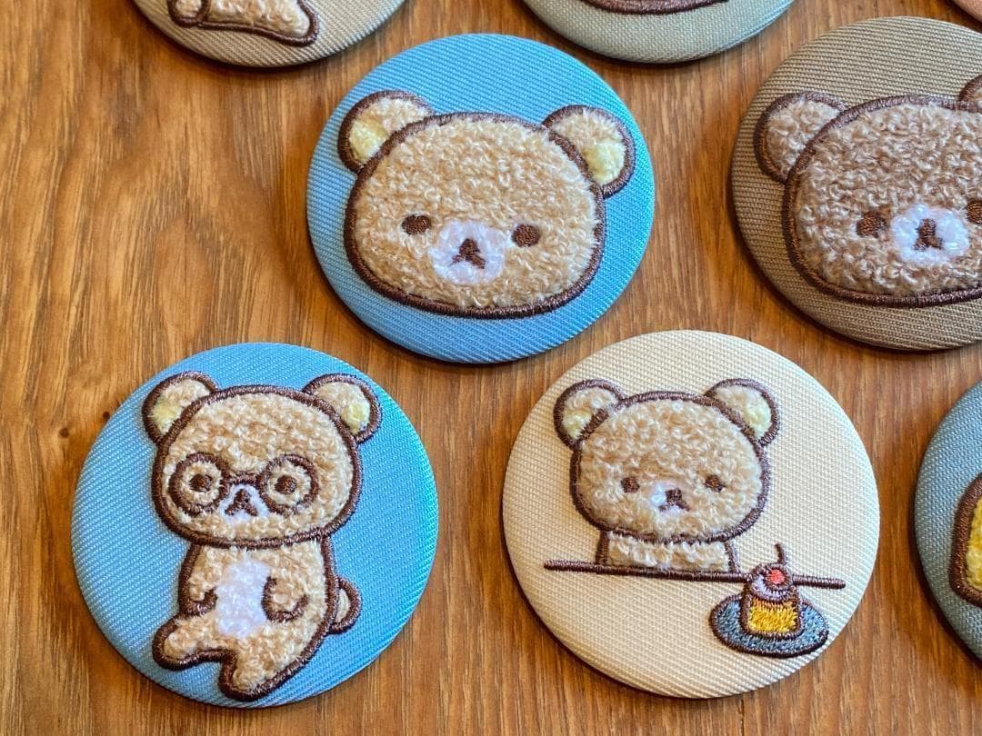 [新品・未使用] リラックマ モコモコボア 缶バッジ 全8種 コンプリートセット