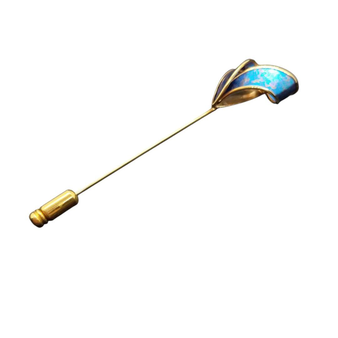 K18 チタン ハットピン ピンブローチ