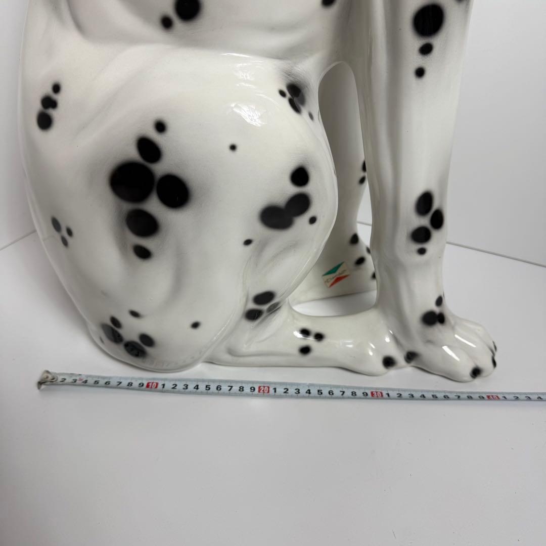 ダルメシアン　特大87cm イタリア製 Demain 陶器製 オブジェ 置物