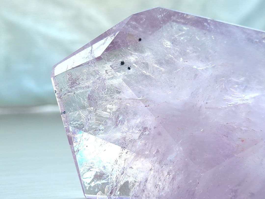 稀少◆ロマネサイトインアメジスト◆天然石置物　紫水晶　ディスプレイ　コレクション