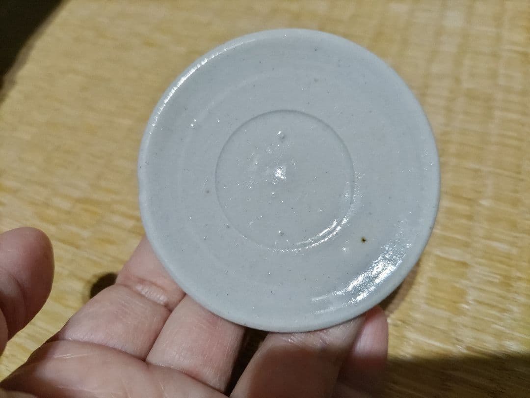 李朝　初期　白磁　祭器・化粧道具　３点（小皿・盃・小壷）官窯作か？無傷完品！