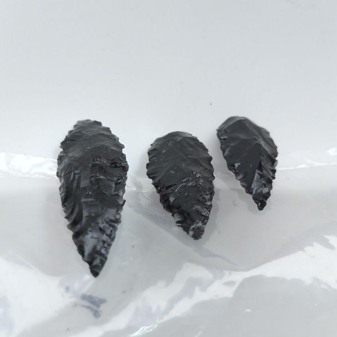 縄文石器 模写 257 石器 サンプル　黒曜石