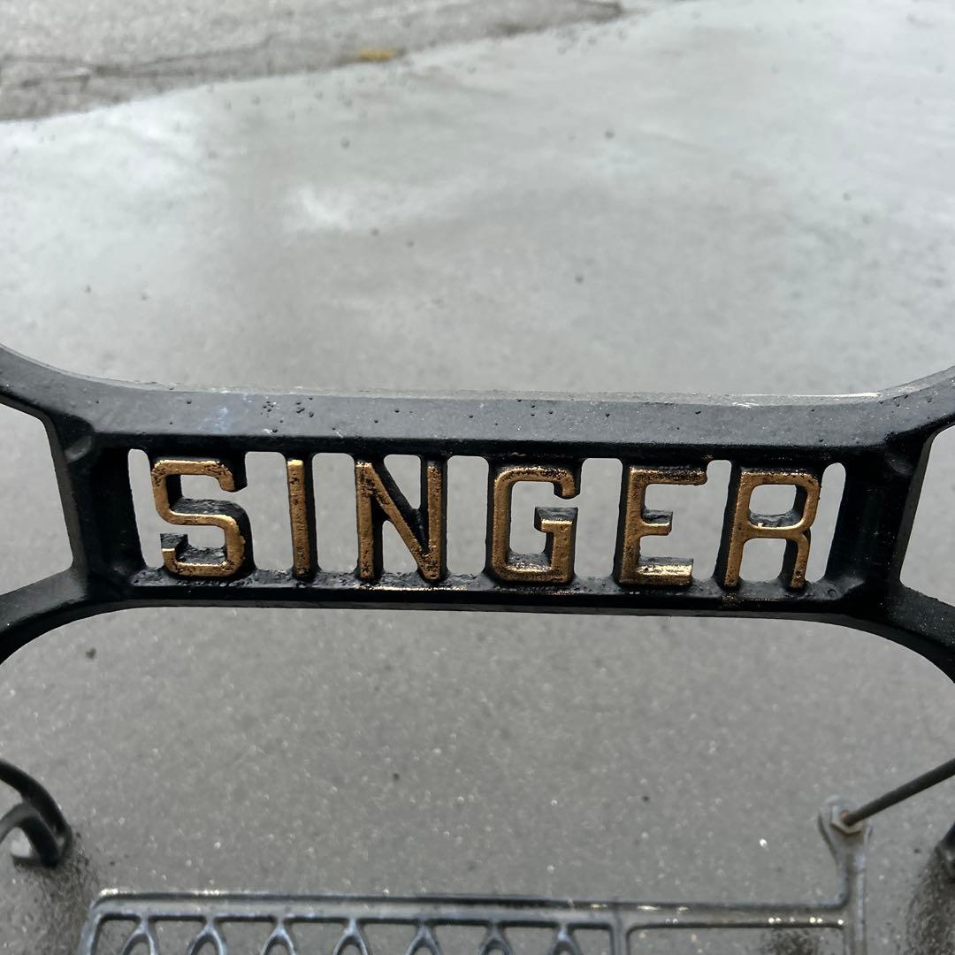 シンガー　網目ミシン脚　工業用　ミシン台　テーブル脚　アンティーク　レトロ