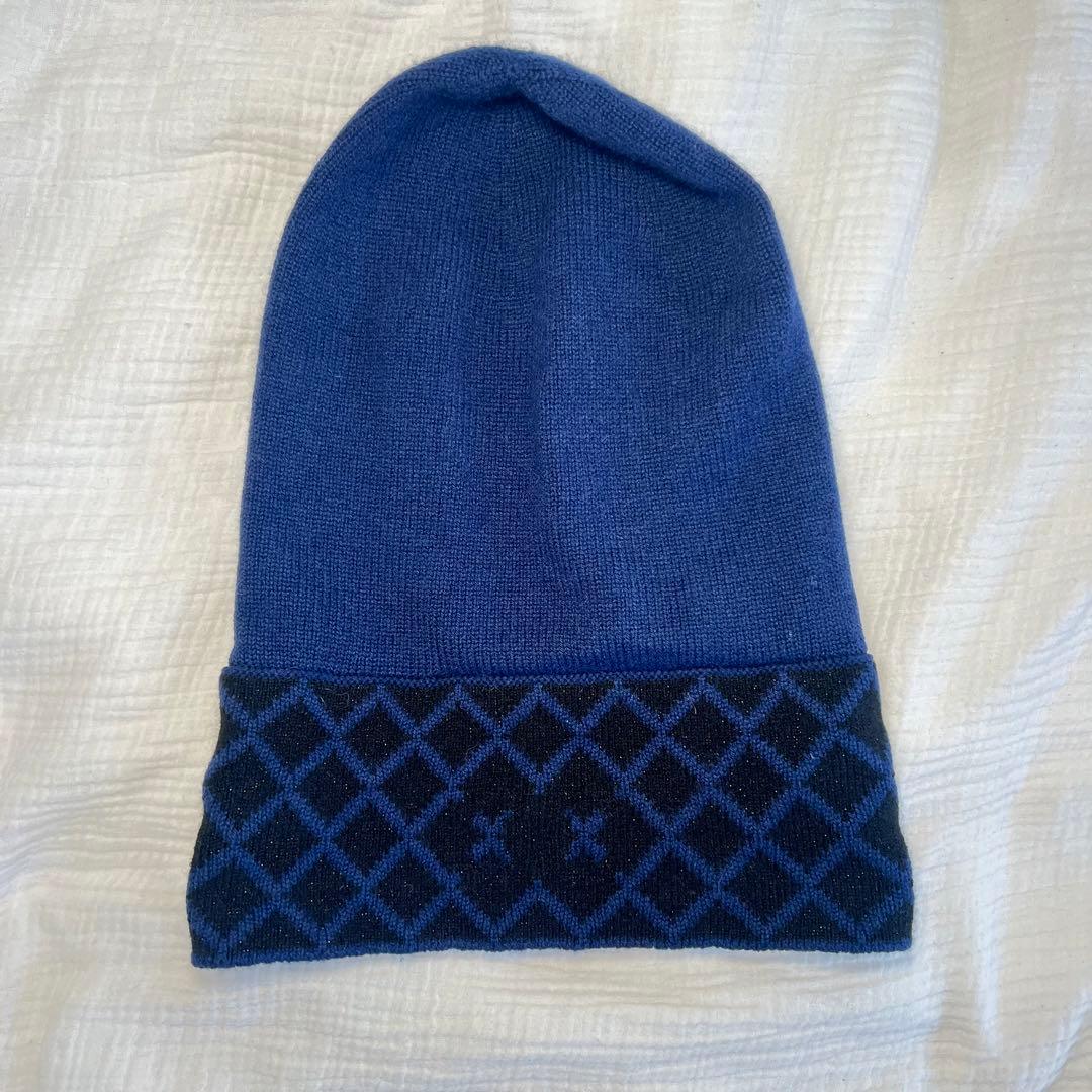 CHANEL ダイヤモンドパターン ニット帽