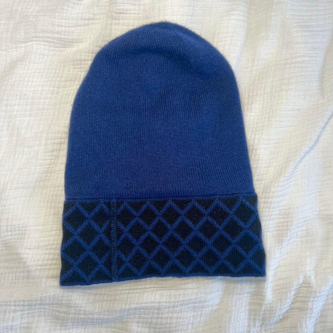 CHANEL ダイヤモンドパターン ニット帽