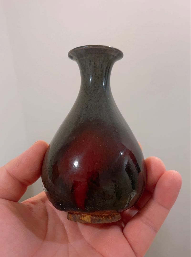 鈞窯玉壺春瓶　骨董品　古美術　陶芸　酒器