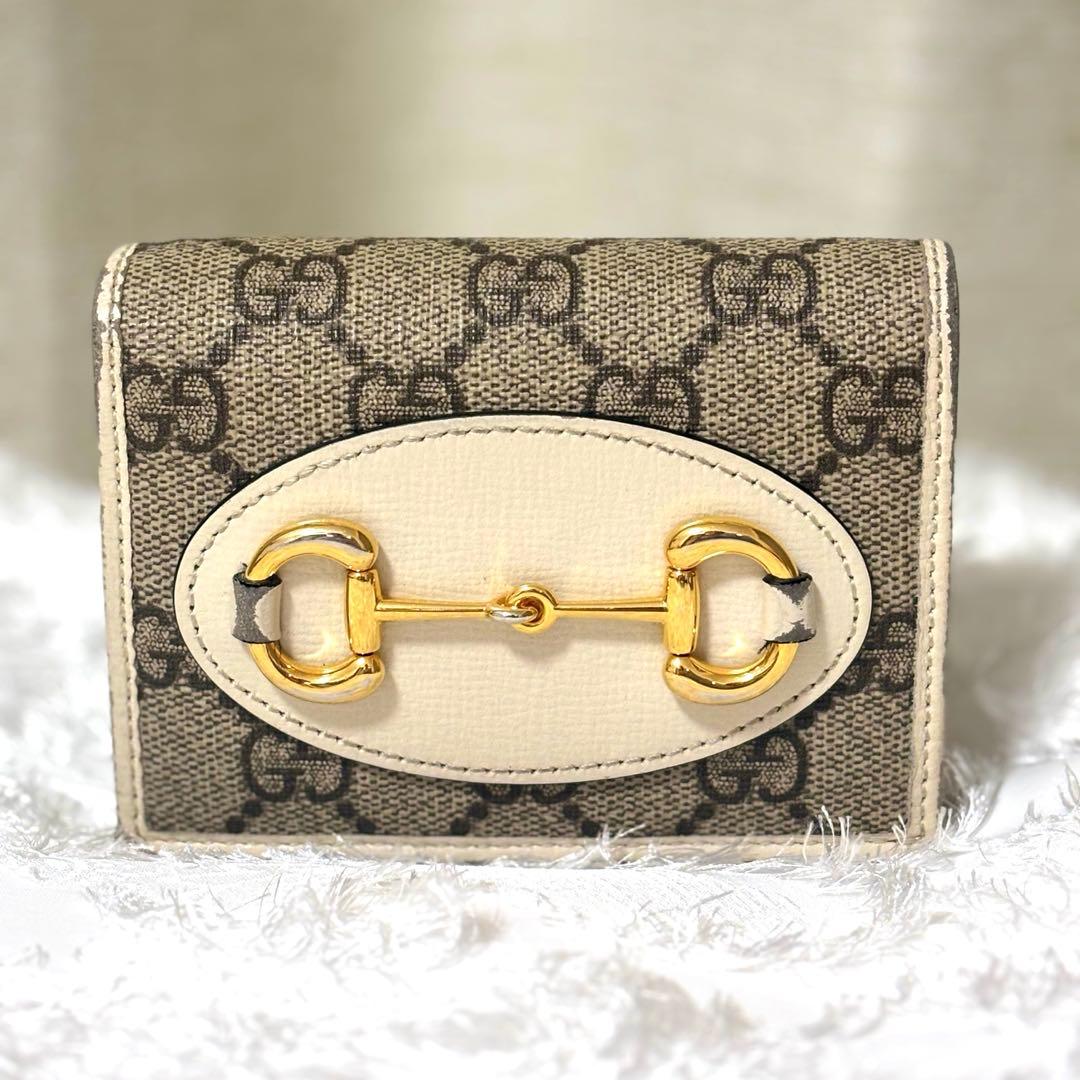 GUCCI グッチ 二つ折り財布 ホースビット GGスプリーム