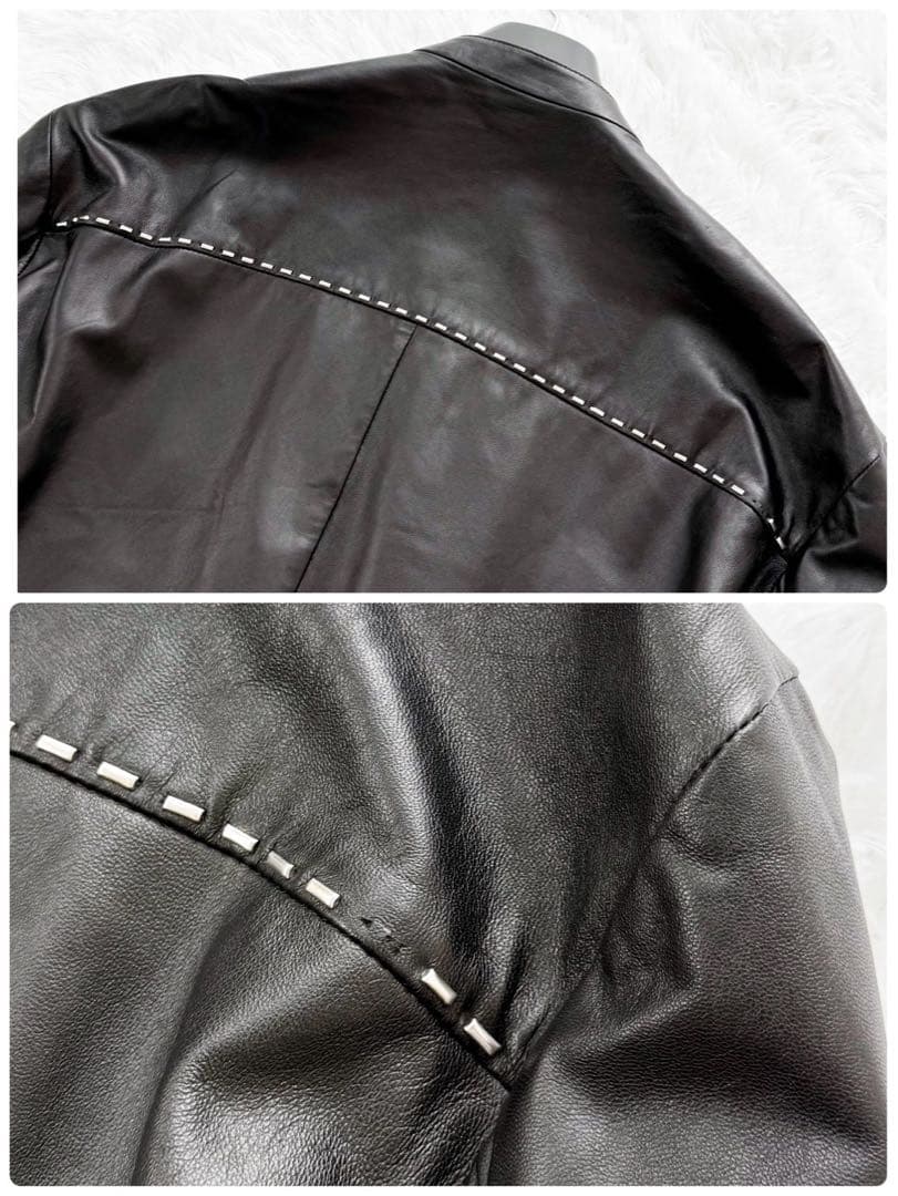 希少 FENDI バッグバグズ レザージャケット ライダース モンスター 52