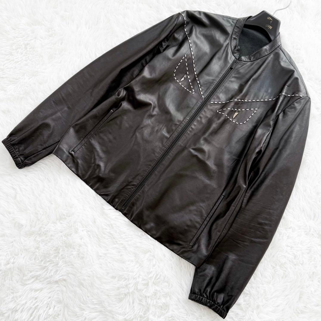 希少 FENDI バッグバグズ レザージャケット ライダース モンスター 52