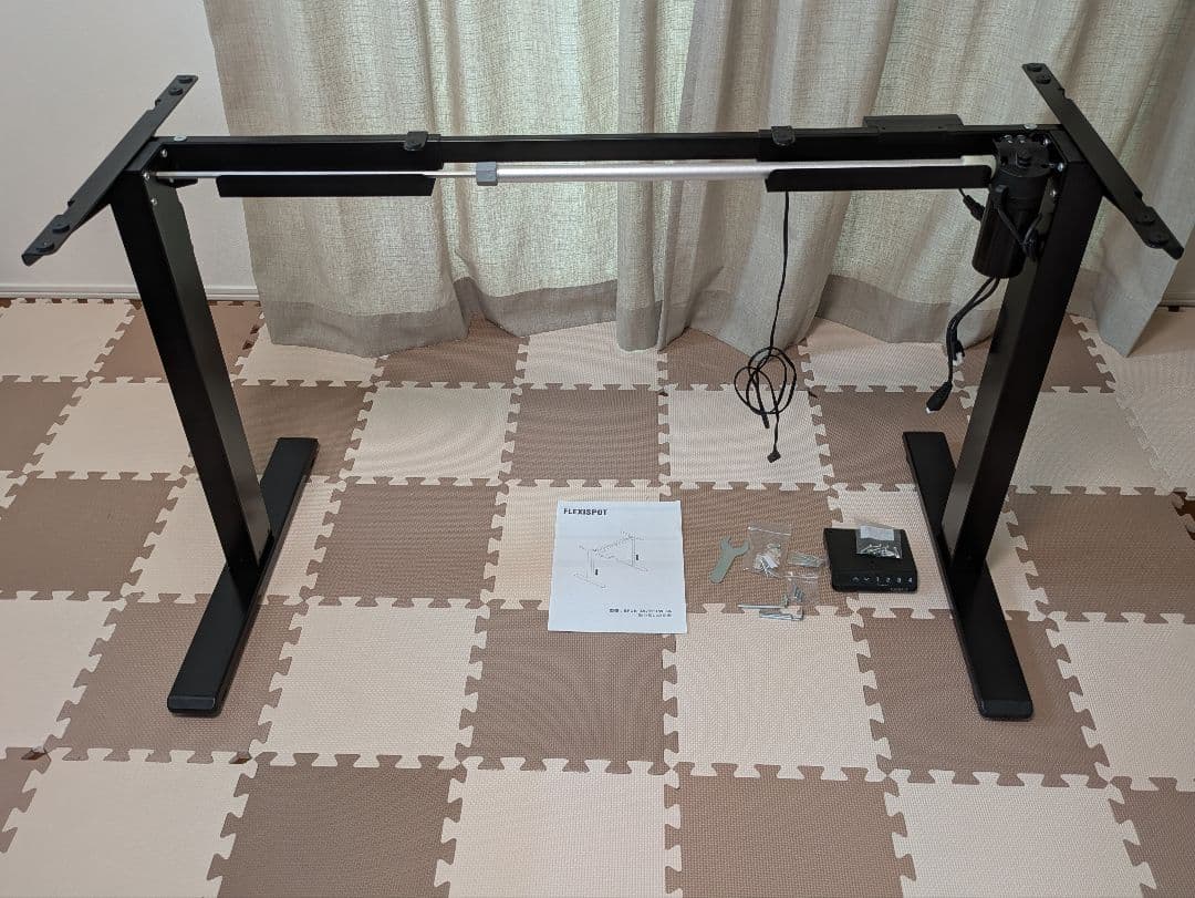 FLEXISPOT EF1B 電動昇降デスクフレーム（ブラック）脚のみ