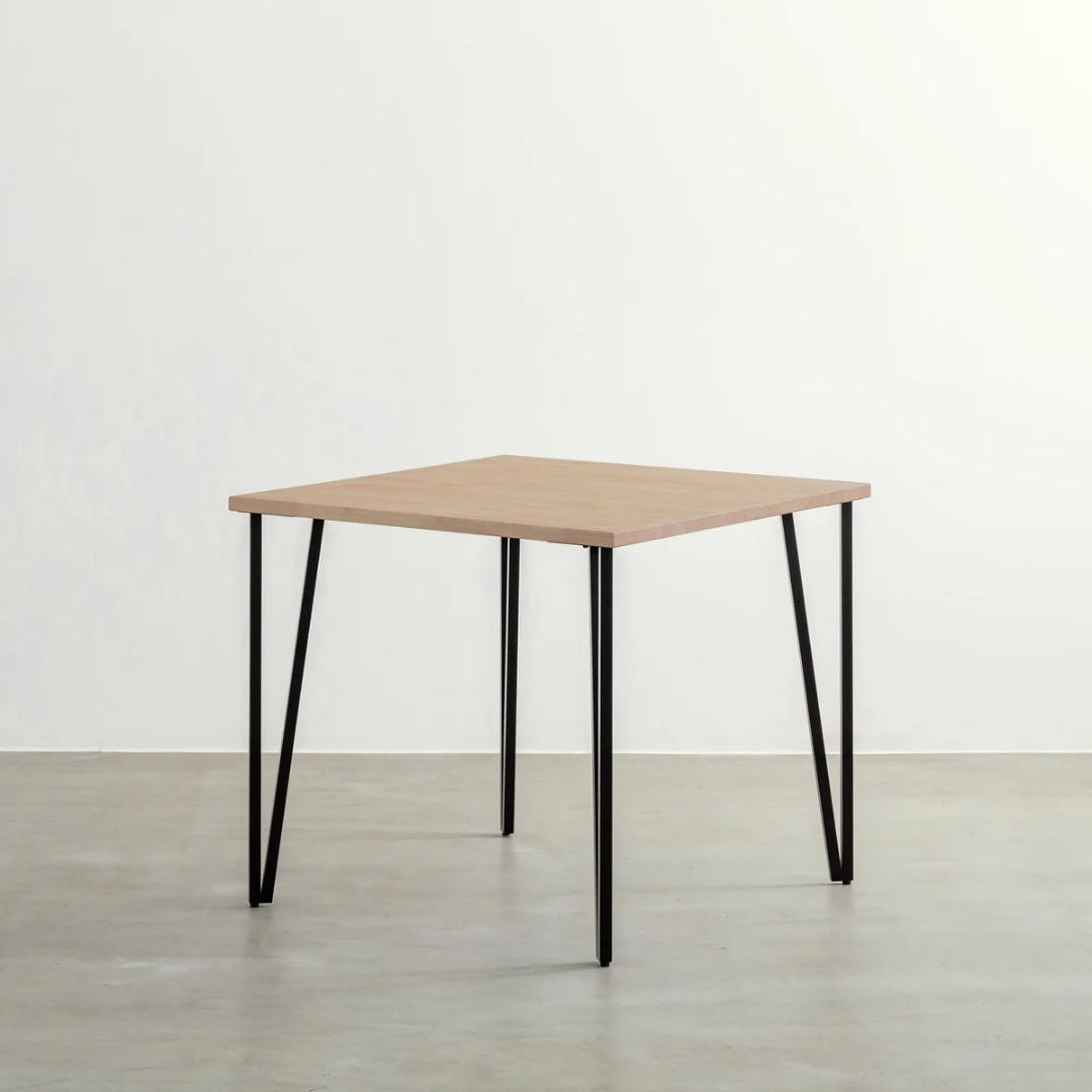 KANADEMONO THE CAFE TABLE アッシュグレー 80×80