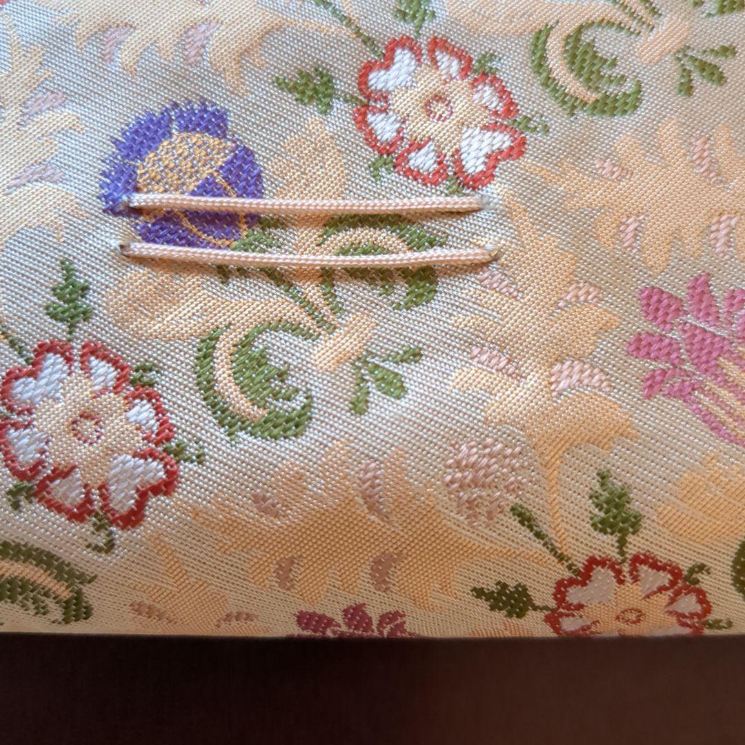 徳斎 未使用品 数寄屋袋 茶道具 金襴 葡萄牙錦 表·裏千家 和クラッチバッグ