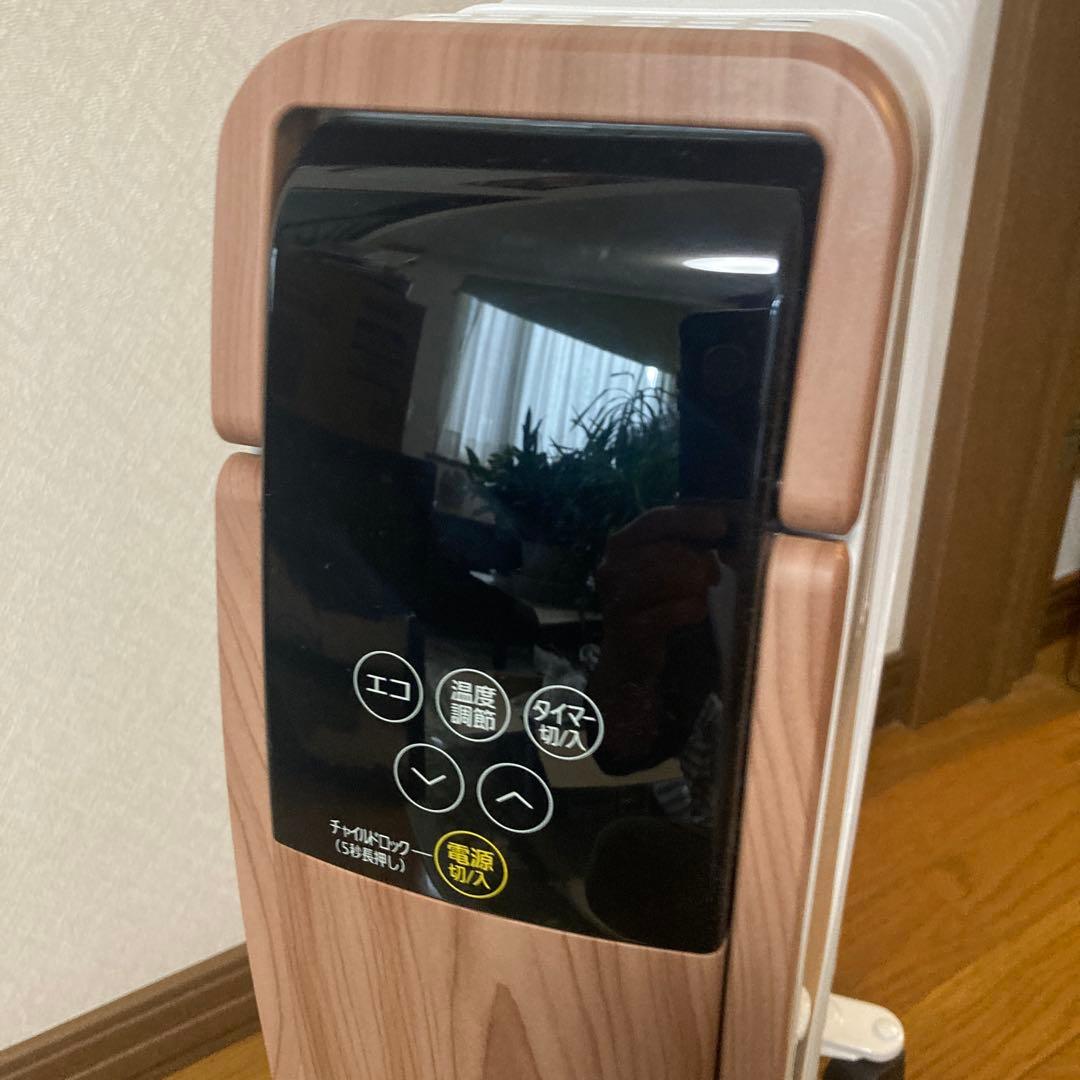 木目調オイルヒーター デジタル操作パネル