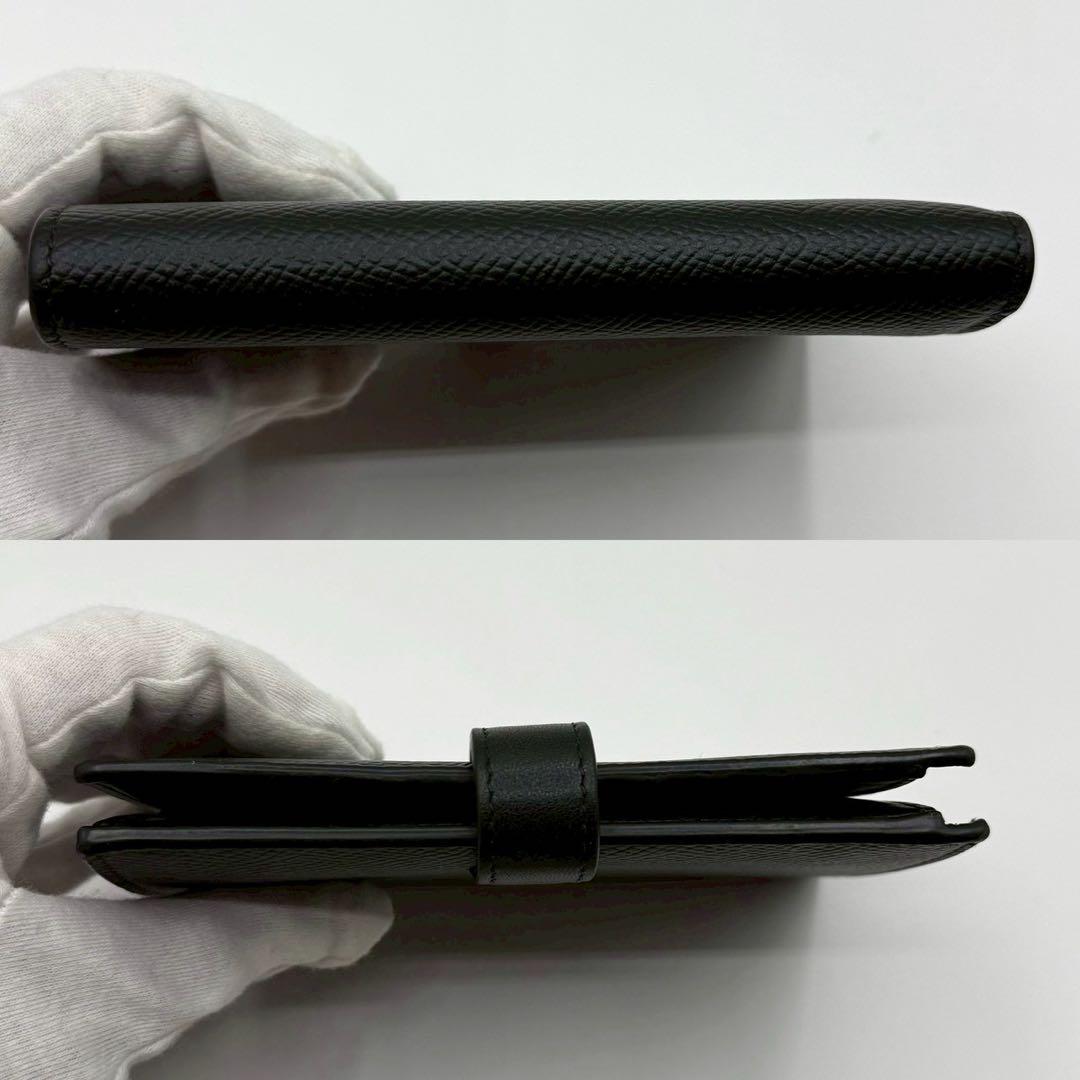 【美品✨現行】セリーヌ ミディアム ストラップウォレット 黒 レザー 箱 保存袋