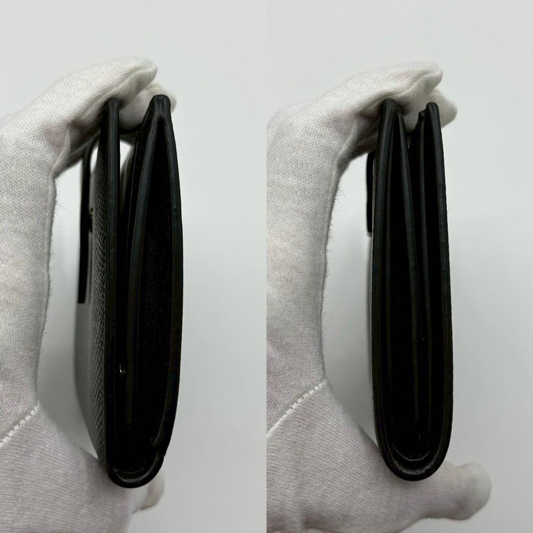 【美品✨現行】セリーヌ ミディアム ストラップウォレット 黒 レザー 箱 保存袋