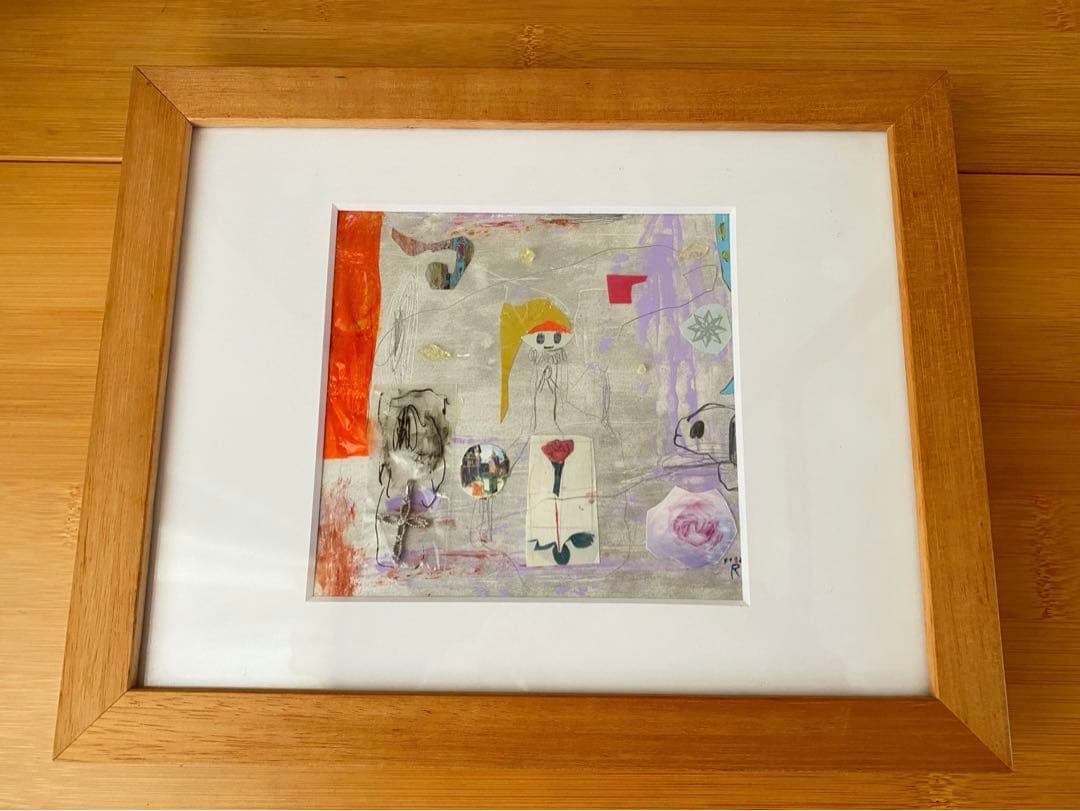 荒井良二　2005年原画　木製フレーム付き