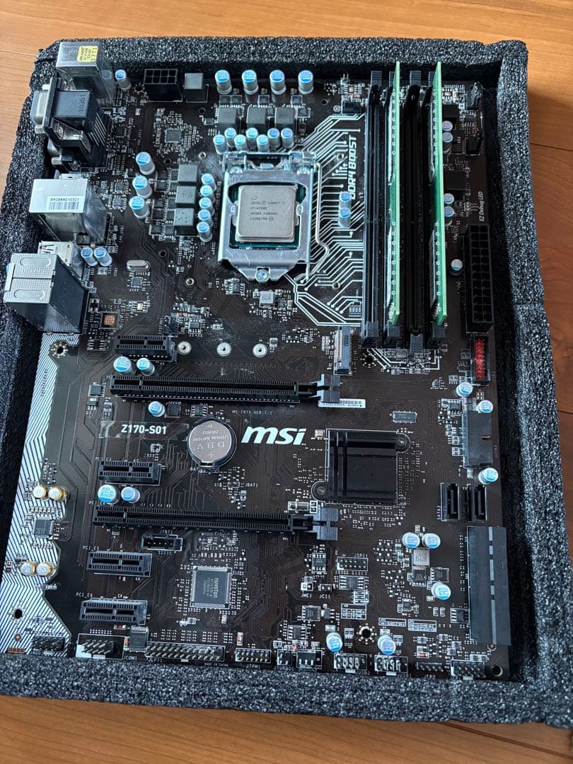 I7-6700k MSI Z170-S01 マザーボード DDR4メモリ16G