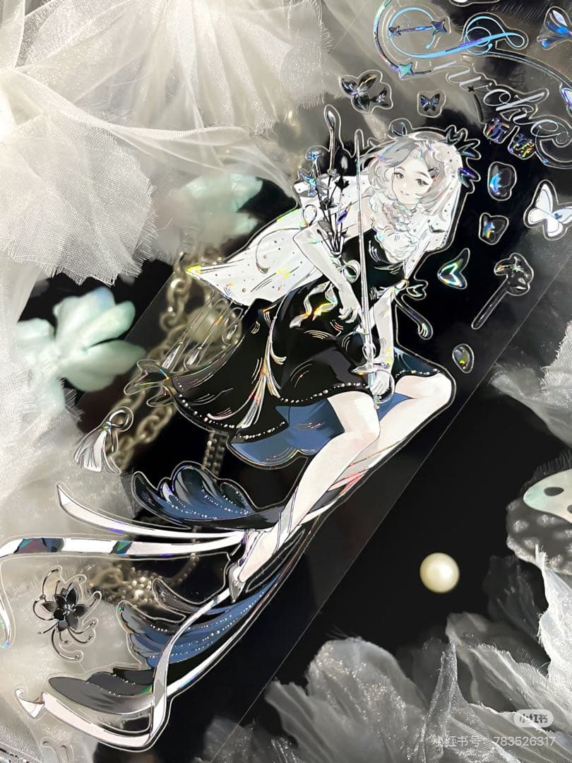 【9072】海外　マスキングテープ　4.8m巻　貝殻光カッティング人物系　女の子