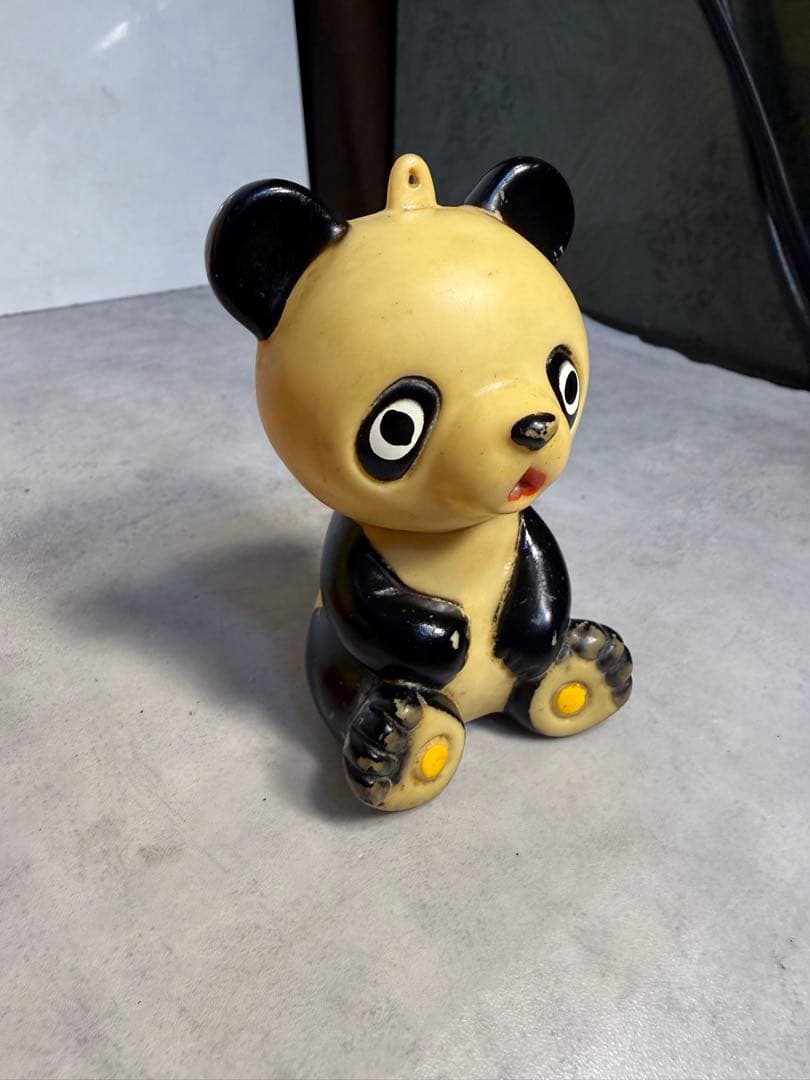 昭和レトロ パトラ パンダ 貯金箱 ソフビ 笛鳴り 当時物　昭和30年代