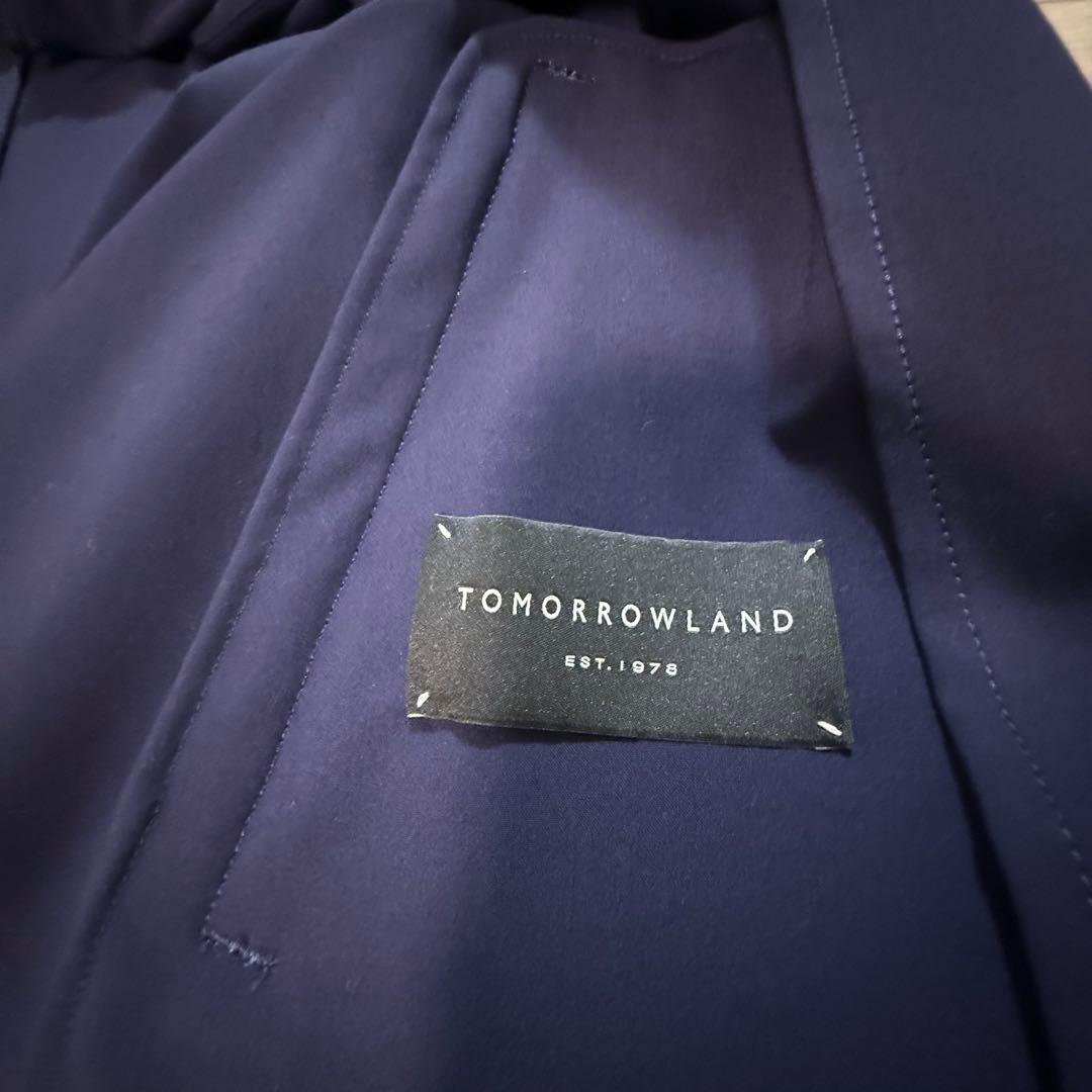 極美品TOMORROWLAND ジャケット　ネイビー　48 フード付き　ウール