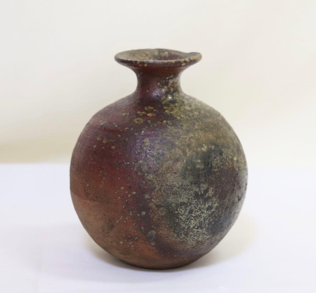 江戸　古備前焼　徳利　アンティーク　木箱付0105