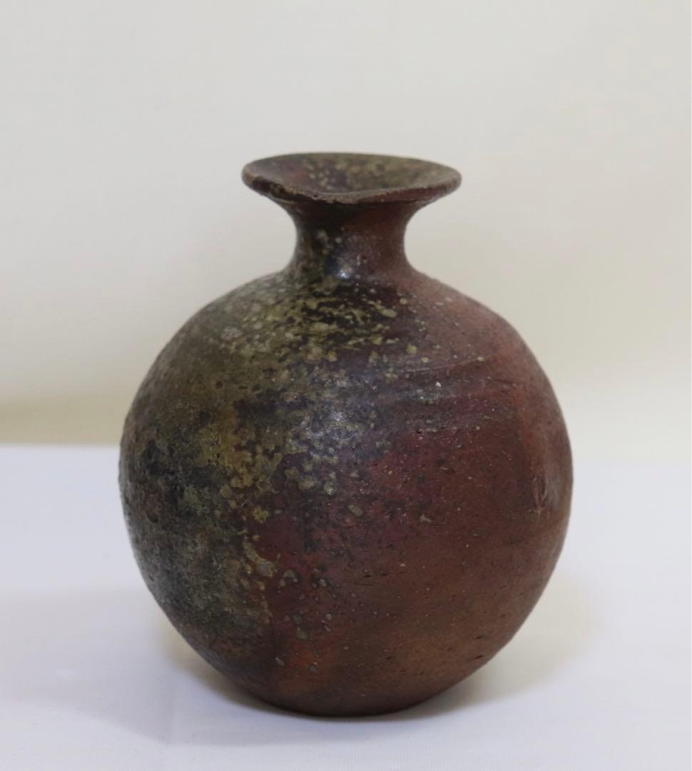 江戸　古備前焼　徳利　アンティーク　木箱付0105