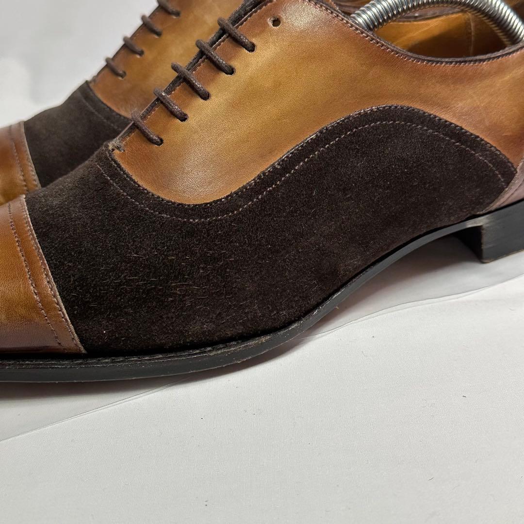メッカリエロ☆レザーシューズ☆メンズ☆パティーヌレザー☆ブラウン☆188