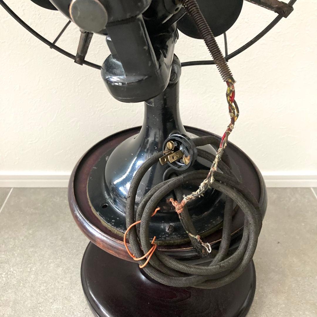 Westinghouse ウエスティングハウス 扇風機　当時物 木製台座付き