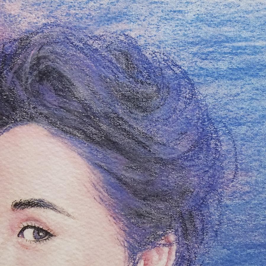 小林幸子 肖像画 M.Fujii 11/100 リトグラフ 額装 美術品No.1