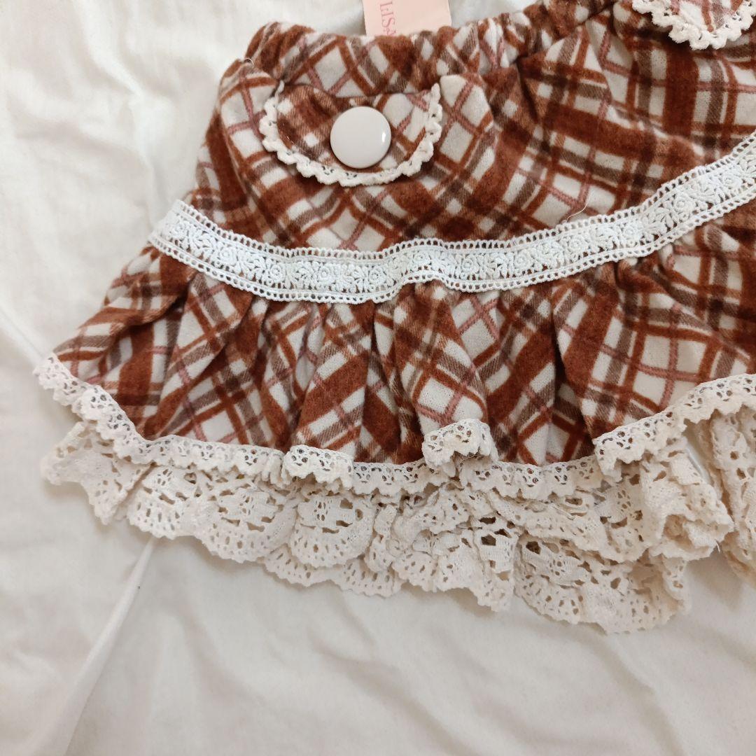 【タグ付き】LIZ LISA　00S希少　起毛チェックコットンレース　スカパン