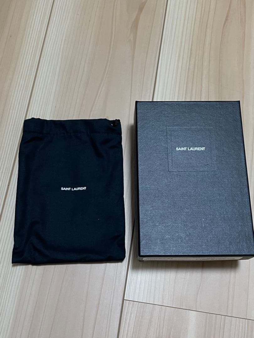 SAINT LAURENT ブルー 二つ折り財布