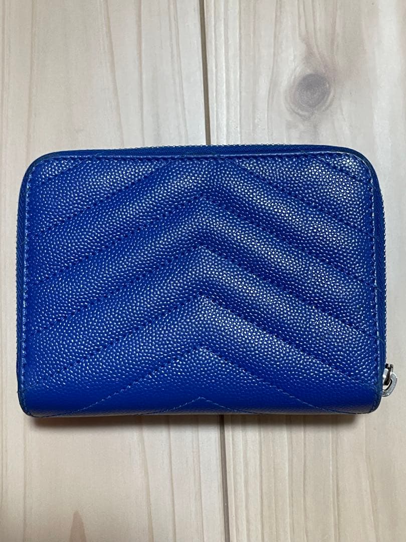 SAINT LAURENT ブルー 二つ折り財布