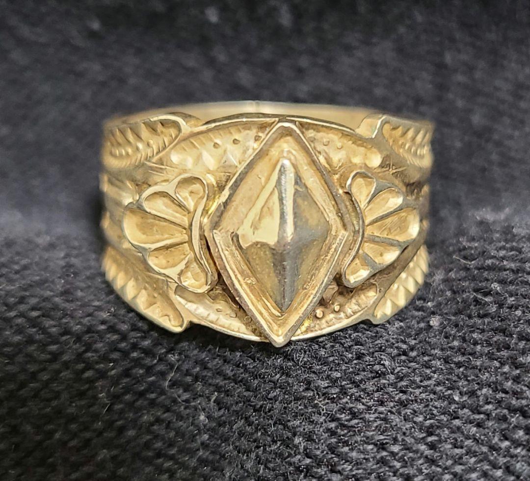 ナバホ族 Gary Reeves作 スタンプワーク リング シルバー